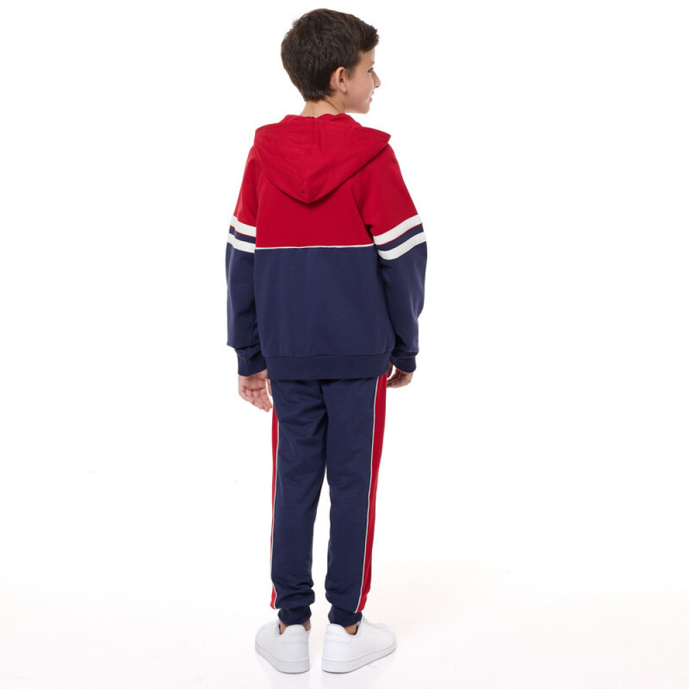 Boys' 2-Piece Hoodie and Jogger Set (9-10 YRS) Red/Navy - 3