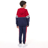 Boys' 2-Piece Hoodie and Jogger Set (9-10 YRS) Red/Navy - 3 miniature