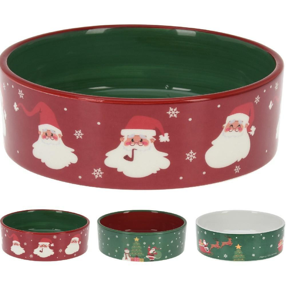 Koopman Xmas Pet Bowl Ceramic 15 cm Assorted 1 Piece - 1