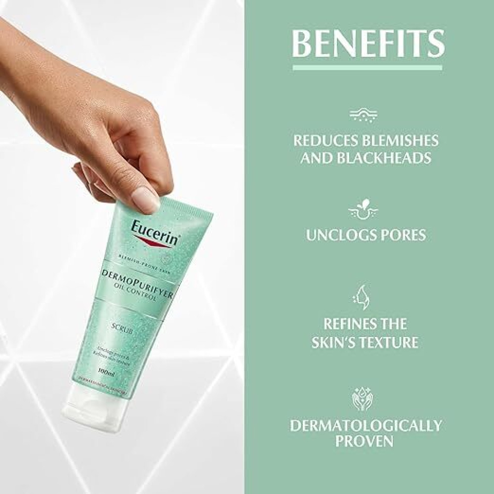 Eucerin, DermoPurifyer scrub, Oil control, 100 ml - 2