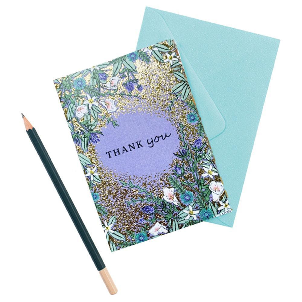 Thistle and Lillies Thank You Card - 1