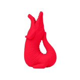 Кувшин Scrunch Crocodile для ванны и пляжа, СИЛИКОН, Клубнично-Красный - 1 miniature