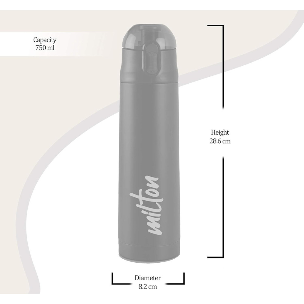 Milton New Crown 900 Thermosteel Hot or Cold Water Bottle, 750 ml, Green - 6