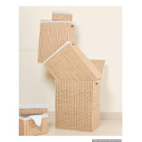 Homesmiths Small Laundry Hamper with Handle 40 x 30 x 52 cm “ Brown - 6 miniature