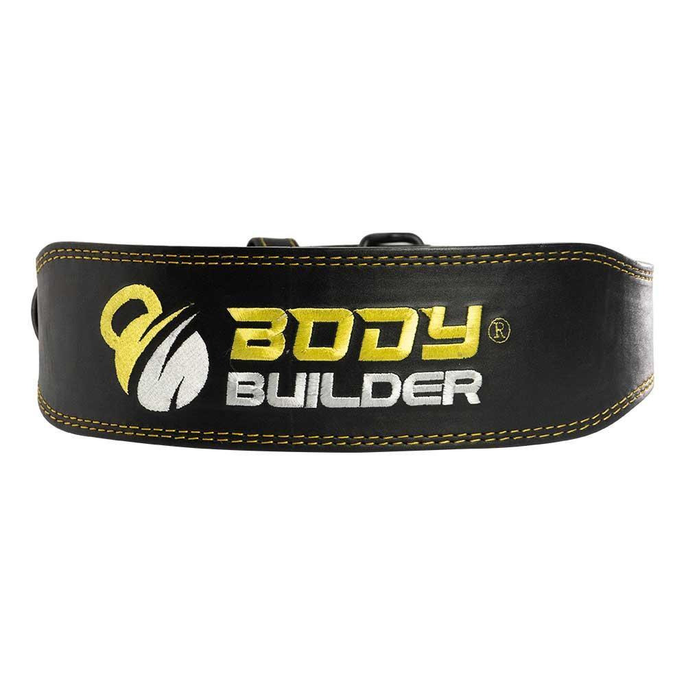 Body Builder Leather Belt, L, Yellow - 1