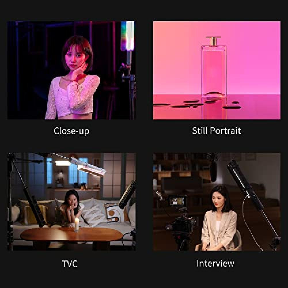 Zhiyun FIVERAY F100 RGB СВЕТОДИОДНЫЙ СВЕТИЛЬНИК, 100 ВТ, 20708 ЛЮКС, CRI 96+, Ручной СВЕТОДИОДНЫЙ Светильник С Регулируемой ЯРКОСТЬЮ, черный (стандарт - 2