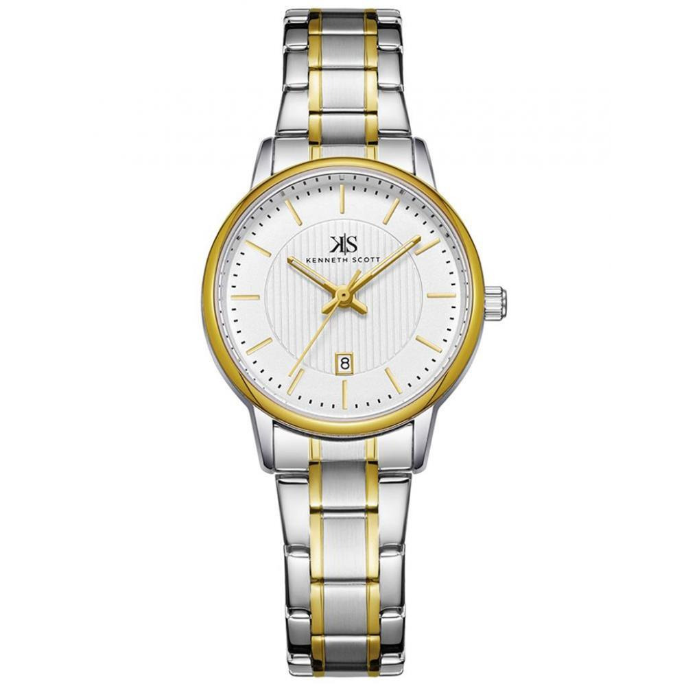 Kenneth Scott Women's White Dial Analog Watch - K22528-TBTW - 1