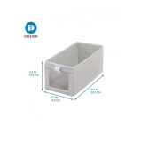 آي ديزاين إيفي فيو طقم أدراج أمامية رفيعة مكون من قطعتين باللون الرمادي - 2 miniature