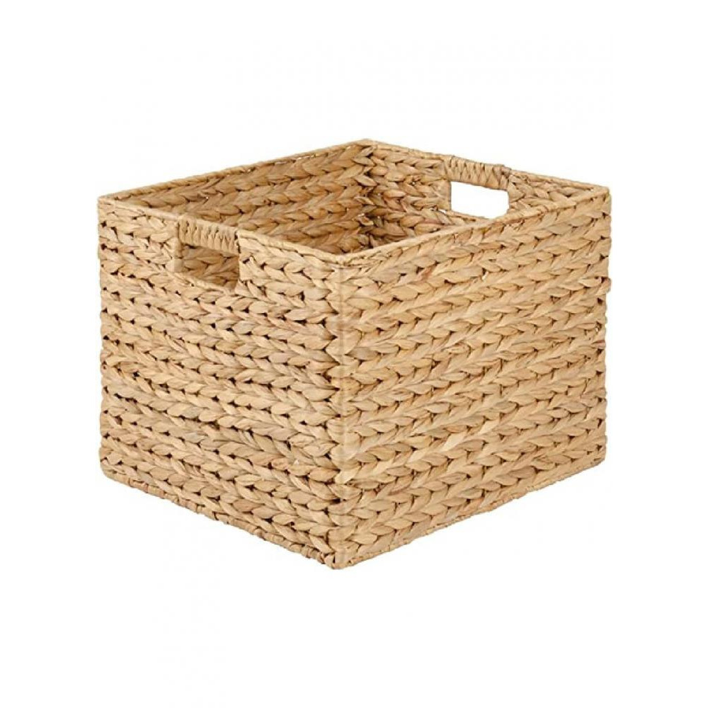 Homesmiths Water Hyacinth Basket with Iron Frame 40 x 37 x 30.5 cm - 1
