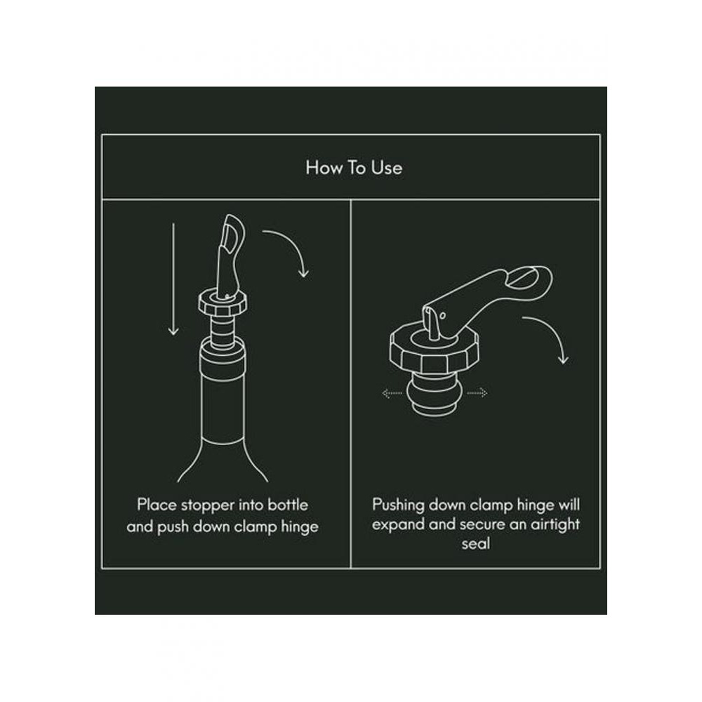 Viners Barware Clamp Bottle Stopper Set of 2 - 3