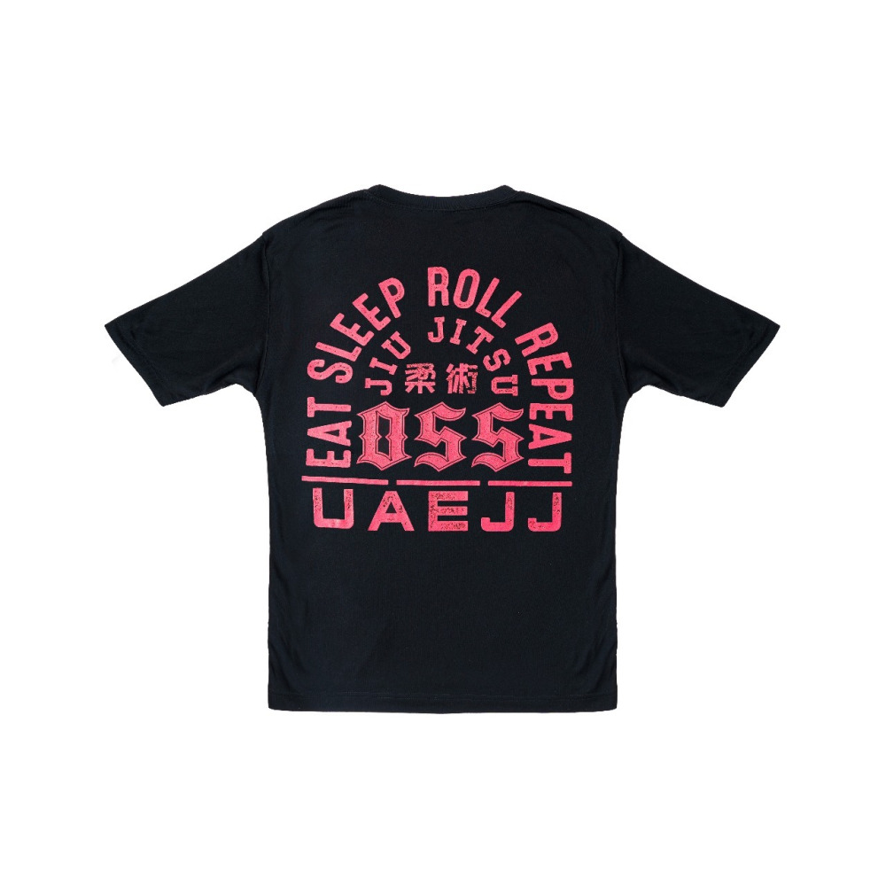 T-Shirt UAEJJ Jiu Jitsu Eat and Sleep Falcon for Kids, Black, size YL - 2