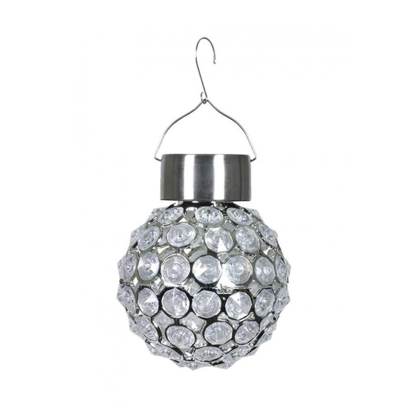 Exhart Solar Hanging Acrylic Ball White