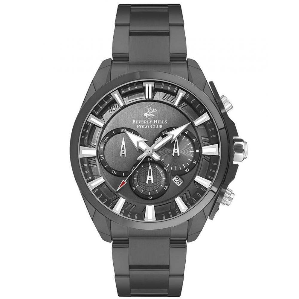 BEVERLY HILLS POLO CLUB Men Multi-Function Grey Vertical Pattern Dial Watch BP3266X.060 - 1