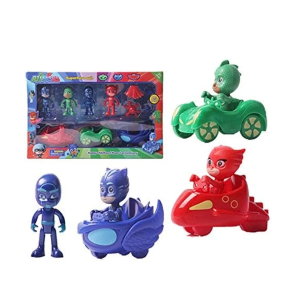 Collectible Figure Set Pj Masks with Car, 7 items - 1