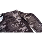 Long Sleeve UAEJJ Jiu Jitsu Camouflage Rash Guard for Kids, size YXL - 2 miniature
