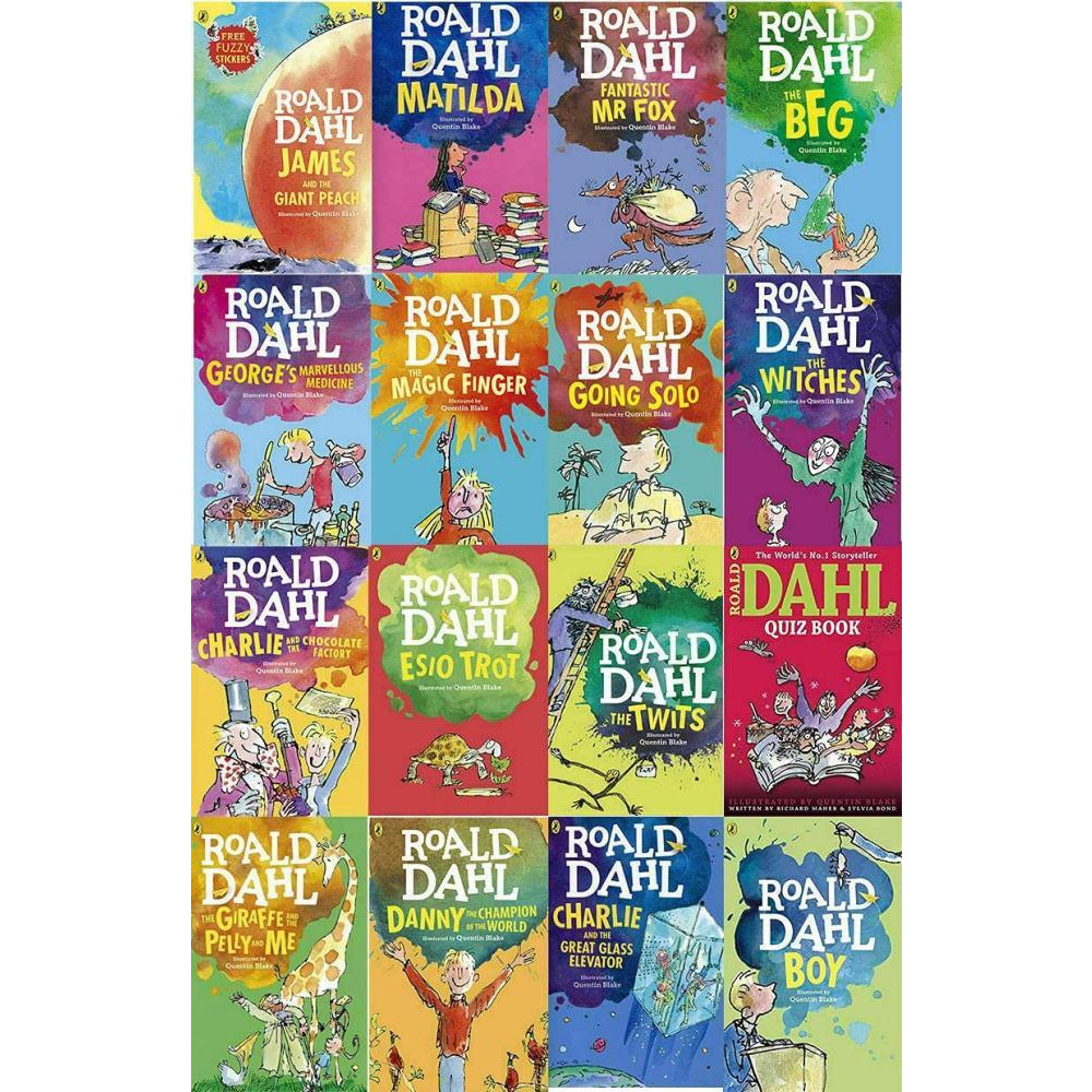 Roald Dahl Collection 16 Paperback Books Classic Kids Gift Box Stories - 5