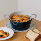 Cosmic Cookware Cosmo Non-Stick Casserole: Glass Lid & Ceramic Coating with Effortless Cooking - Navy Blue - 4 miniature