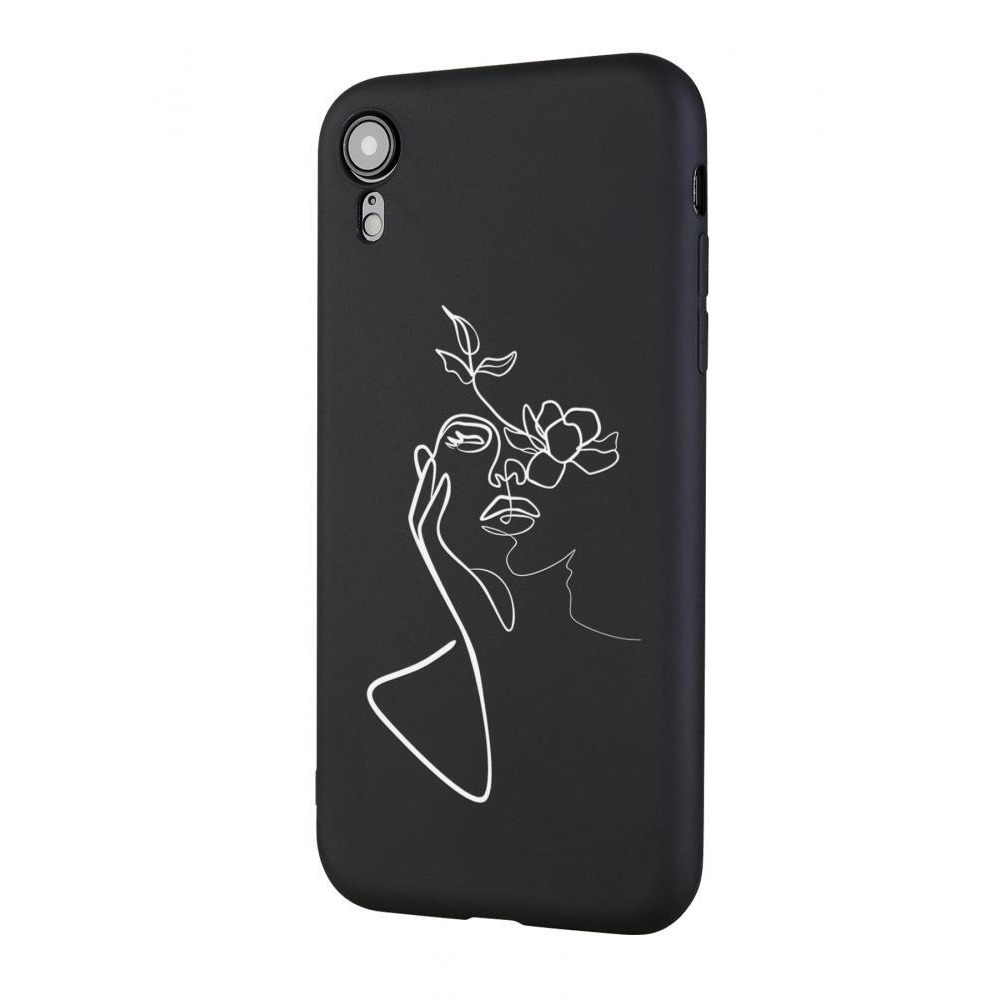 غطاء واقٍ لهاتف apple Iphone xr للوجه والزهور أبيض - 1