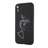 غطاء واقٍ لهاتف apple Iphone xr للوجه والزهور أبيض - 1 miniature