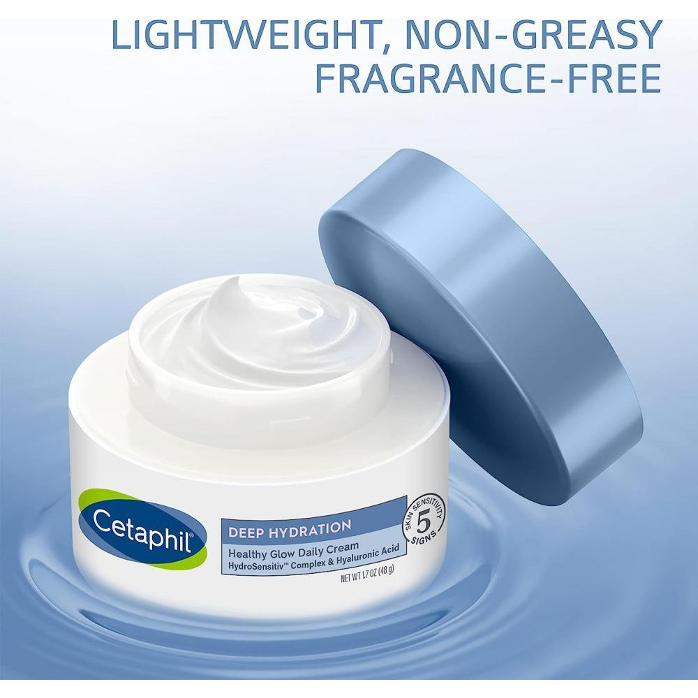 Cetaphil / Daily cream, Deep hydration, Healthy glow, For sensitive skin, 1.7 oz (48 g) - 7