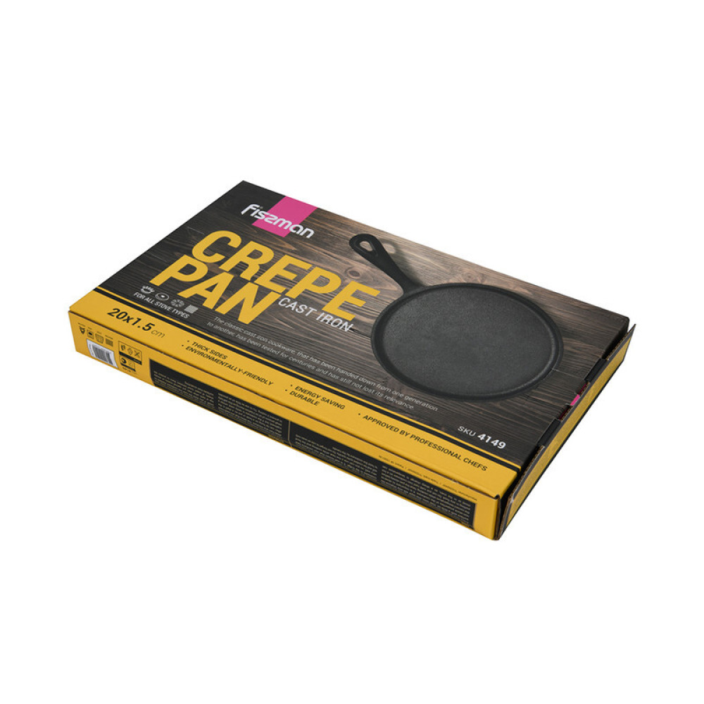 Fissman Crepe Pan 20cm Cast Iron - 7