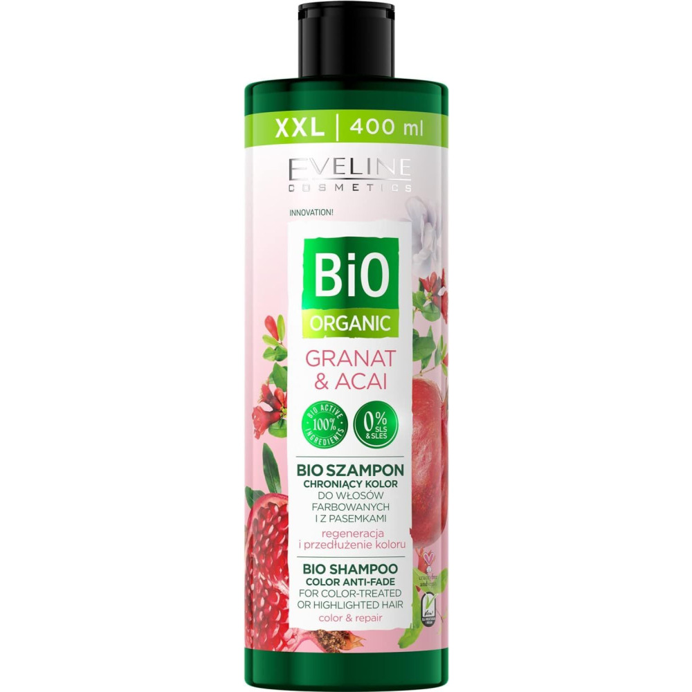 Eveline Cosmetics Bio Organic Granat & Acai Color Protection Shampoo 400 ml - 1
