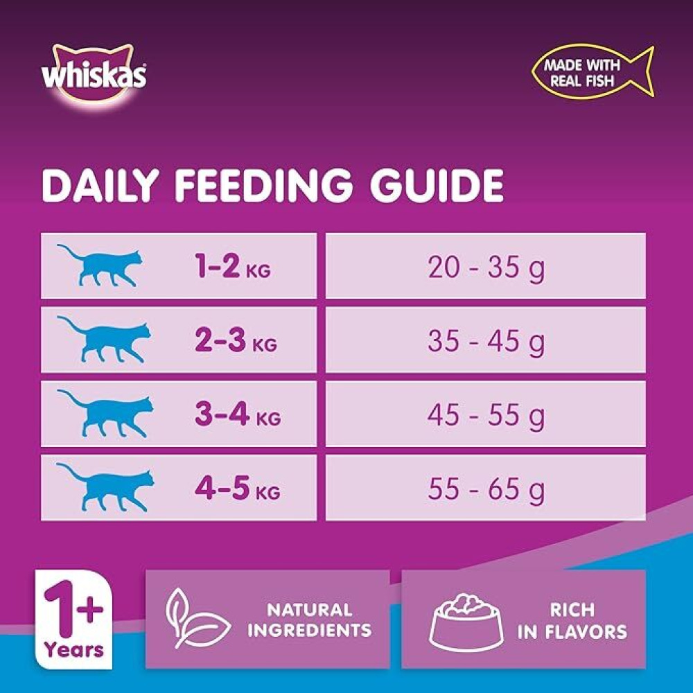 Whiskas, Dry food, Ocean Fish, 6*1.2 kg - 4