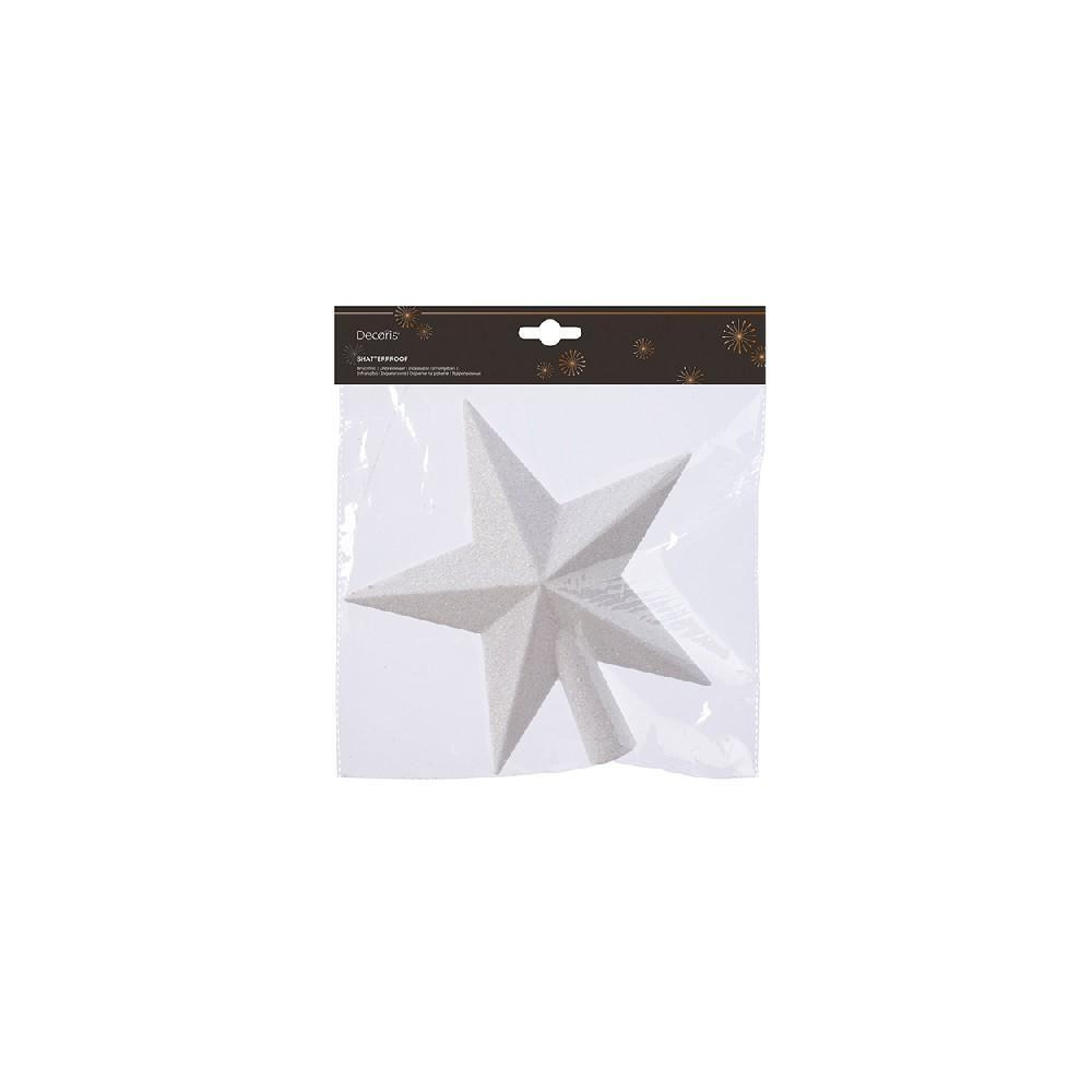Kaemingk Decoris Treetopper Shatterproof Glitter Winter White - 1