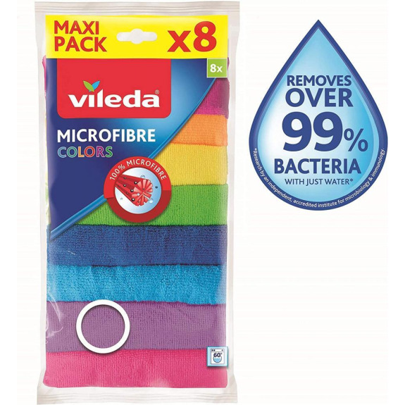 Vileda / Чистящая салфетка, универсальная салфетка из микроволокна, 8 шт.