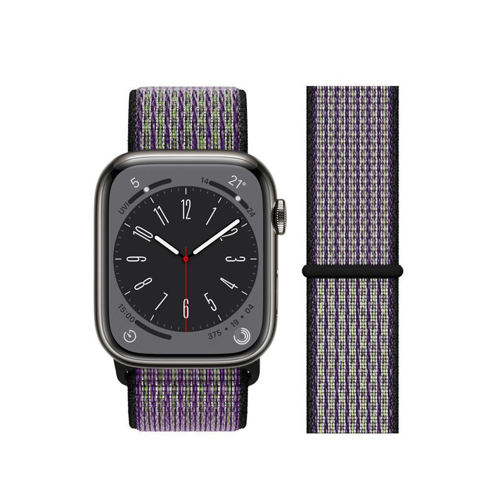 Perfii Nylon Loop Replacement Band for Apple Watch 49/45/44/42mm Series Ultra/8/7/6/SE/5/4/3 - 2