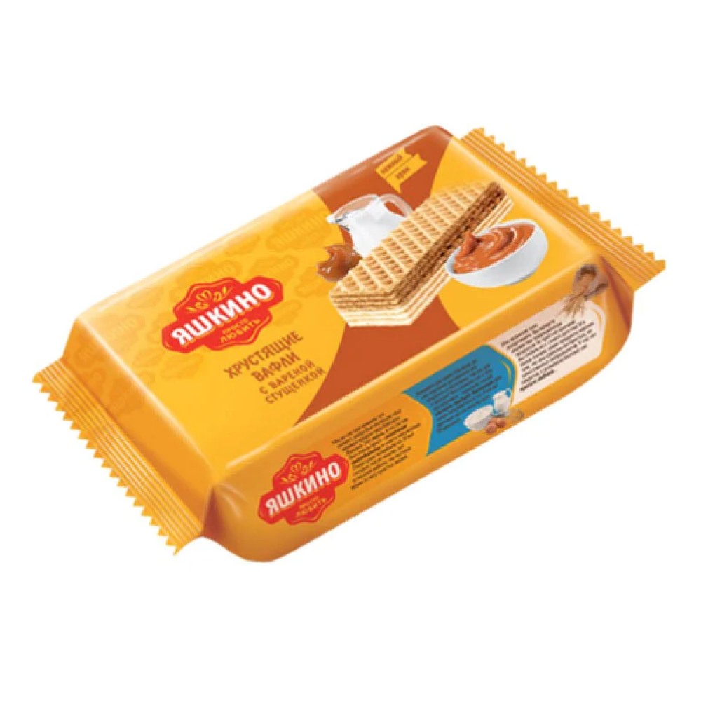 Yashkino, Waffles with boiled condensed milk, 200 g - 1