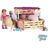 Glitter Girls by Battat – All Asparkle Acres Riding Stable Set – Accessory set for 14-inch horses - 14 inch Doll Accessories and Clothes for Girls Age - 1 miniature