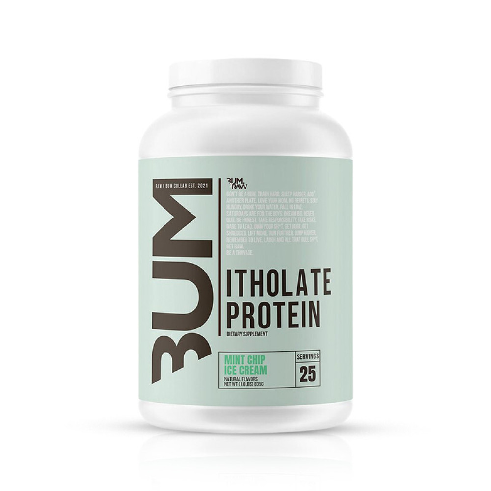 Raw Cbum Itholate Protein  High-quality 100% Micro-filtered Whey Protein Isolate  By 5 Times Mr.olympia Chris Bumstead  2lb  25 Servings  Mint Chip Ic - 1