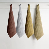 منشفة المطبخ BYFT Orchard Heavy WAFFLE، مقاس 50 × 70 سم، قطن 102 جرامًا للمتر المربع، بني داكن، مجموعة من 3 قطع - 5 miniature