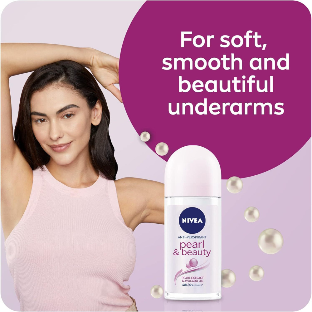 NIVEA Шариковый Антиперспирант для ЖЕНЩИН, Экстракты ЖЕМЧУГА И Жемчуга BEAUTY, 2X50 мл - 2