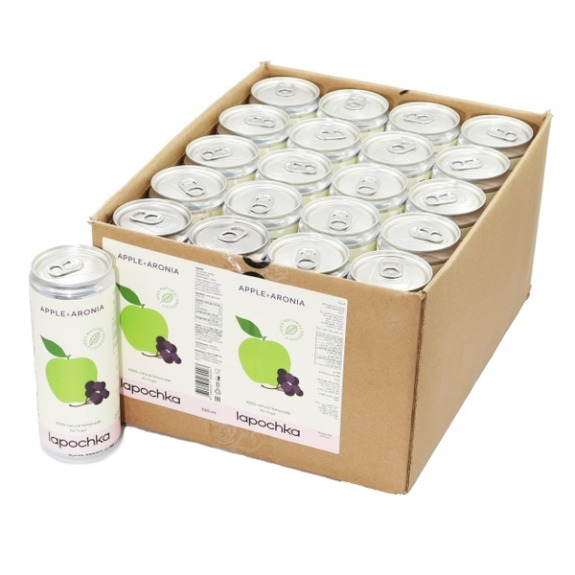 لابوتشكا، ليمون طبيعي، تفاح وأرونيا، 330 مل، 20 قطعة