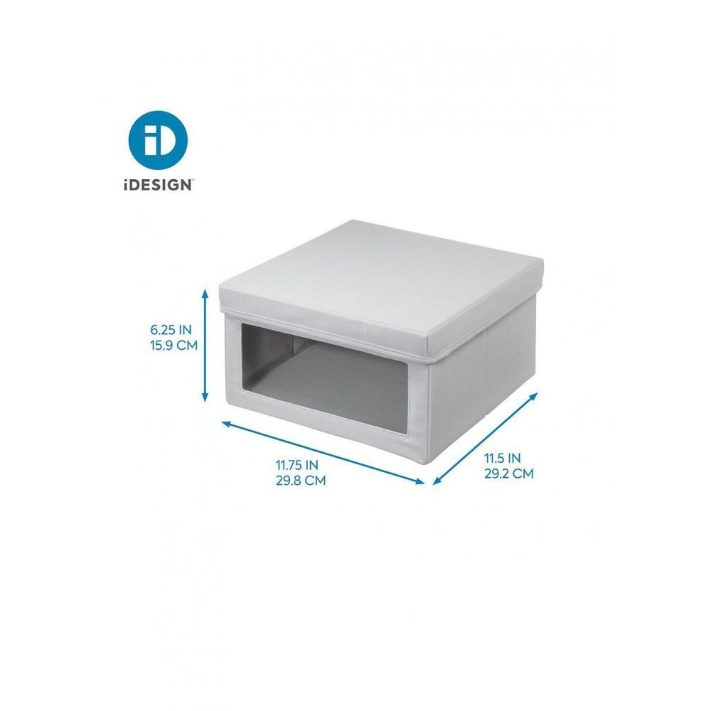 Interdesign Evie View صندوق تخزين أمامي متوسط، رمادي - 3