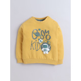 Boys' 2-Piece, Printed Sweatshirt and Jogger (12-18 month), Mustard-Green - 3 miniature