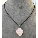 روز كوارتز شل على شكل قلادة الموضة - 2 miniature