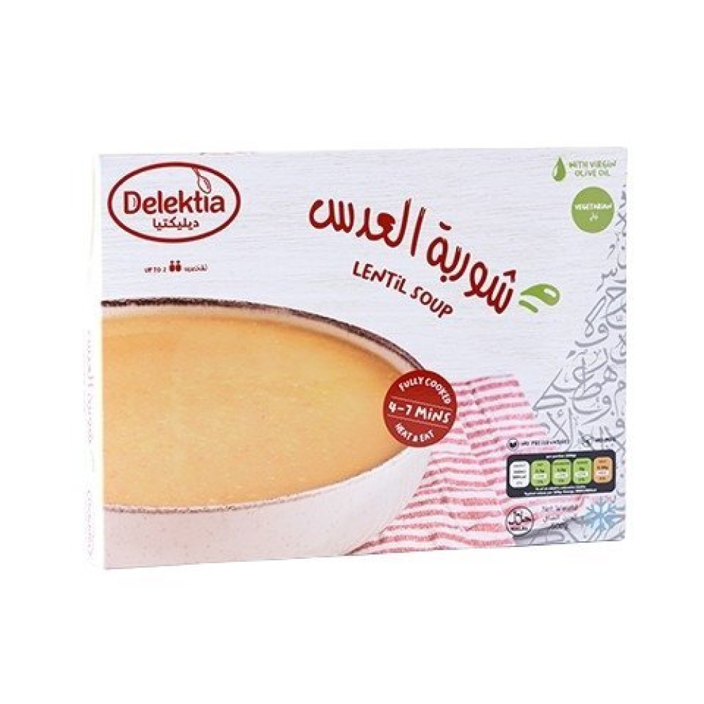 Delektia Lentil Soup Frozen Meal 500g - 1