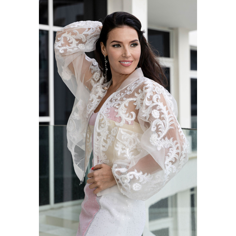 Asian SPIRIT, Бомбер Off White Symphony, СВОБОДНЫЙ Размер (xs-xl) - 4