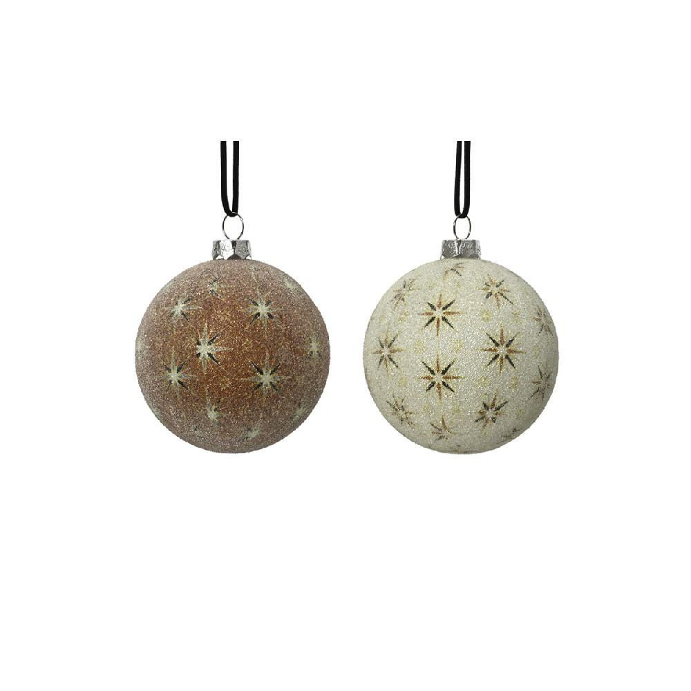 Kaemingk Decoris Bauble Polyfoam Sugar Finish with Star Assorted 1 Piece - 1