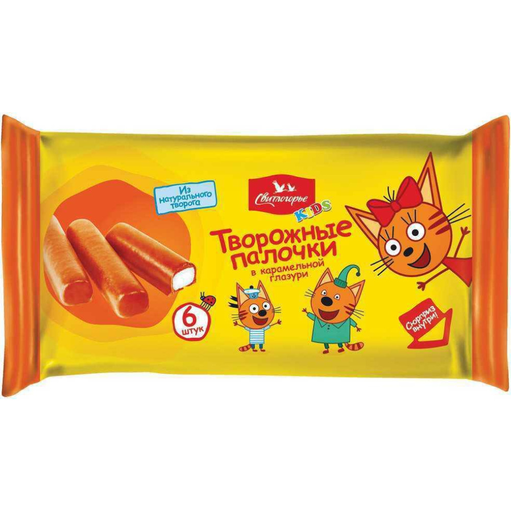 Cottage cheese sticks in caramel glaze Tri Kota 180g - 1