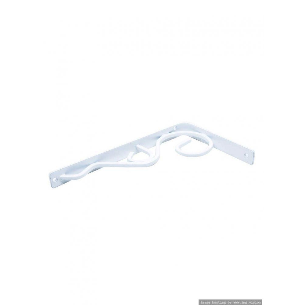 Knape & Vogt Iron Daisy Style Brackets White 8 Inch - 2