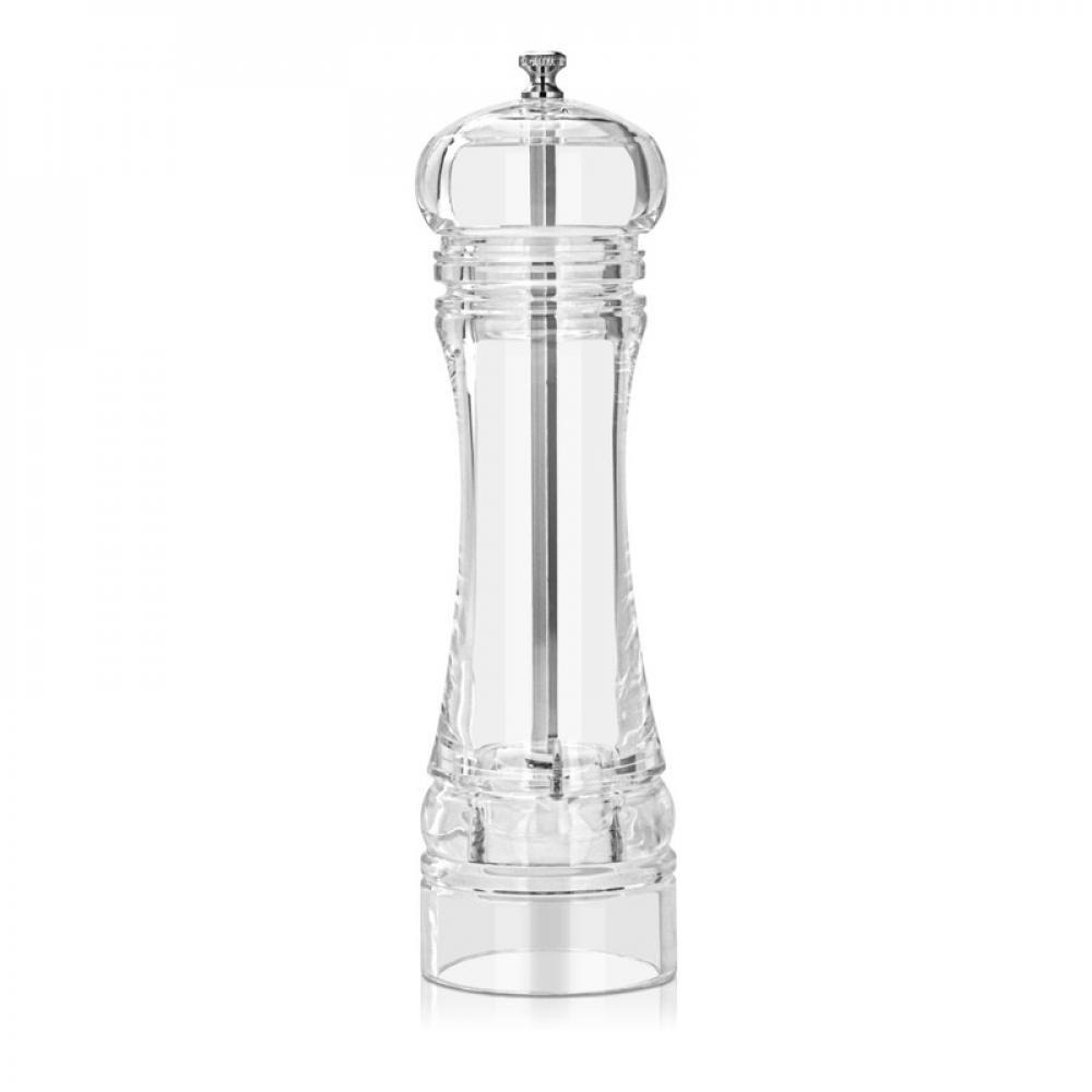 Fissman Salt And Pepper Rook Design And Classic Clear Acrylic Body and Ceramic Grinder Clear 21x5.6cm - 1