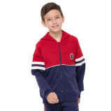 Boys' 2-Piece Hoodie and Jogger Set (13-14 YRS) Red/Navy - 4 miniature