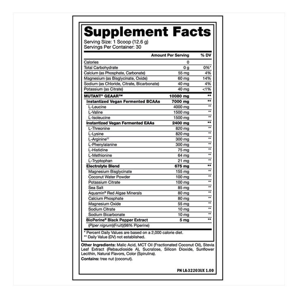 Mutant, Geaar EAA, Blue Raspberry, 400g, 30 Servings - 2