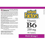 Natural Factors Витамин B6 250 Мг Плюс 50 Мг Витамина C, 250 мг, 90 Таблеток - 3 miniature