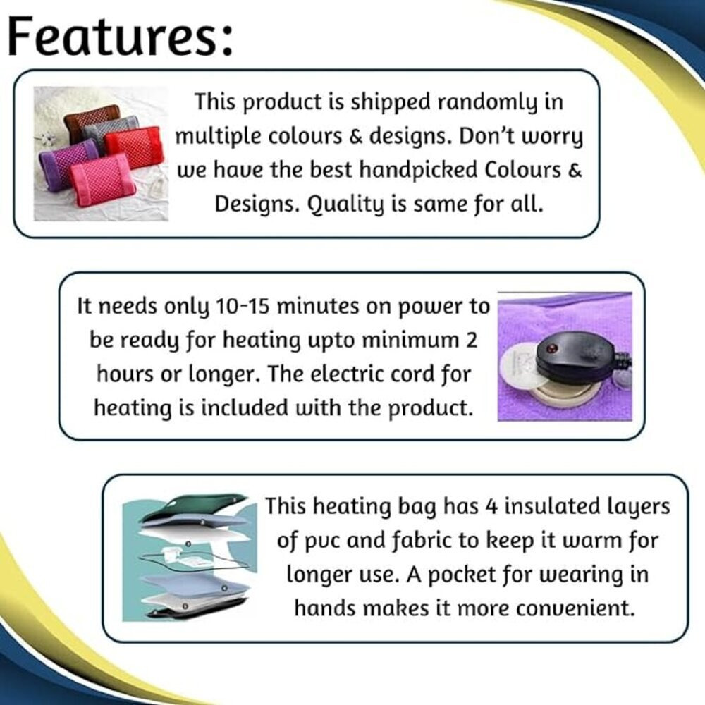 Электрический Мешок Для ГОРЯЧЕЙ Воды, В Горошек (Различный Дизайн И ЦВЕТ) - 5