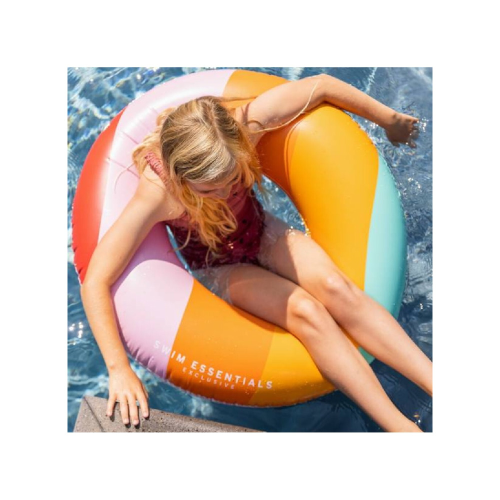 Swim Essentials, Swim ring with rainbow printed, 90 cm, 6+ - 4